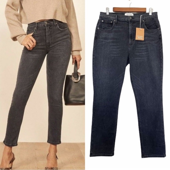 Reformation Harper High Rise Skinny Crop Avalon Jeans Size 31 Stretch NWT - Picture 1 of 12